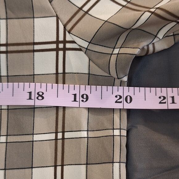 Jaeger Shirt Women's Medium Vintage Preppy Plaid Light Academia Regency Regal - Picture 7 of 9